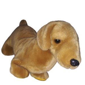 VTG Ty Beanie Babies Dachshund Stuffed Animal Weenier Dog 14 Inch Plush Toy 1999